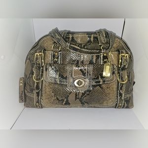 COACH - Limited Edition Coach Hampton Miranda Python Satchel Handbag 11089